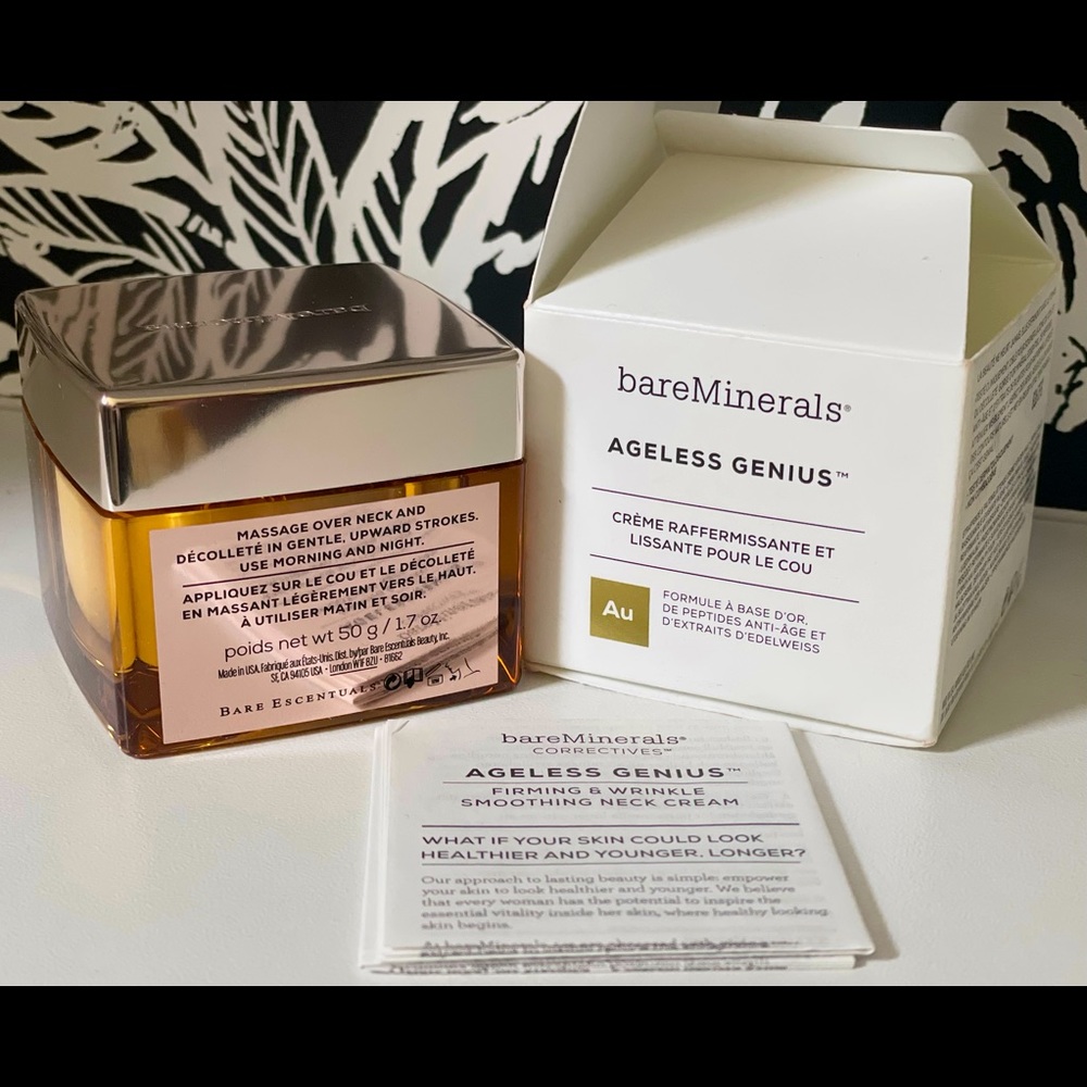 BareMinerals Ageless Genius Firming and Wrinkle Smoothing Neck Cream- Brand new
